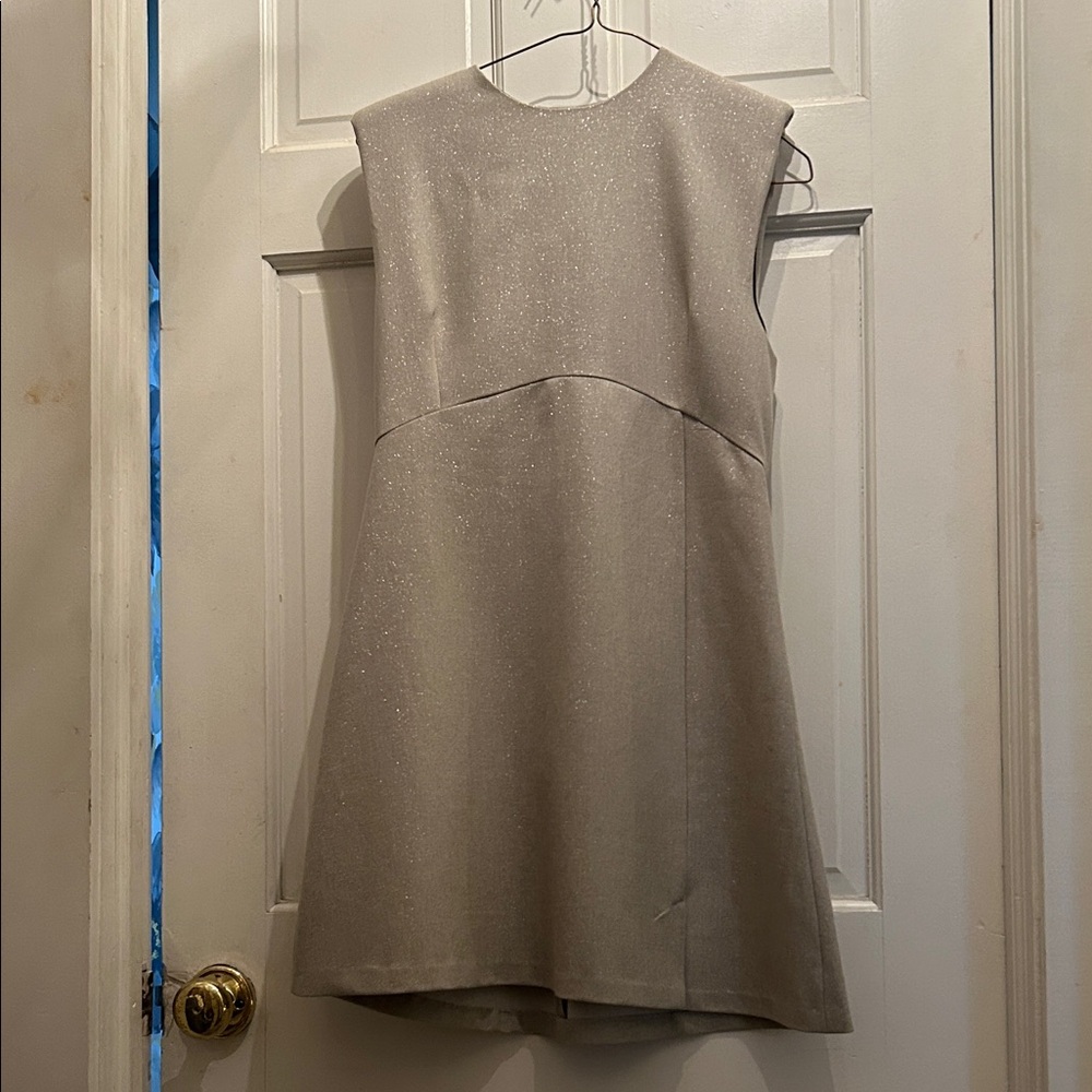 Zara Sparkling Cream Midi Dress
